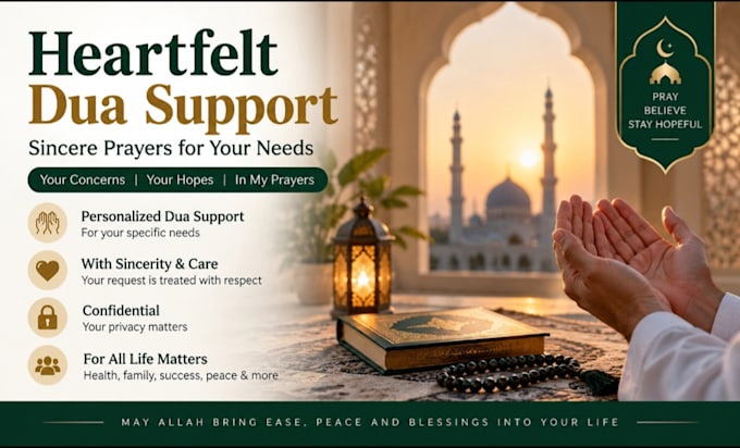 provide heartfelt dua and prayer support