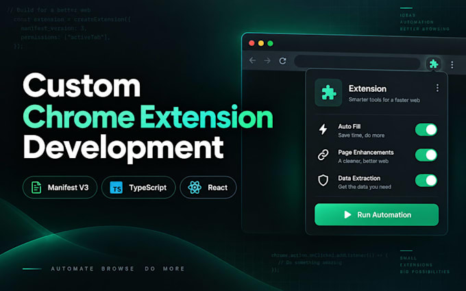 build a custom chrome extension with manifest v3