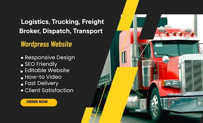 design trucking, logistics, freight broker, dispatch website