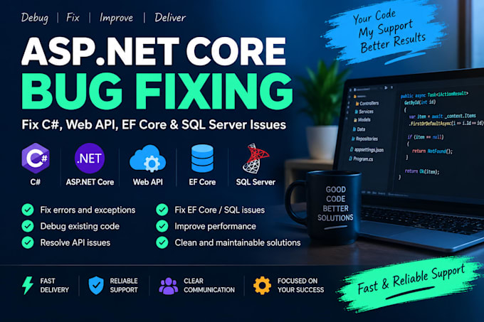 fix aspdotnet core web API csharp and react bugs