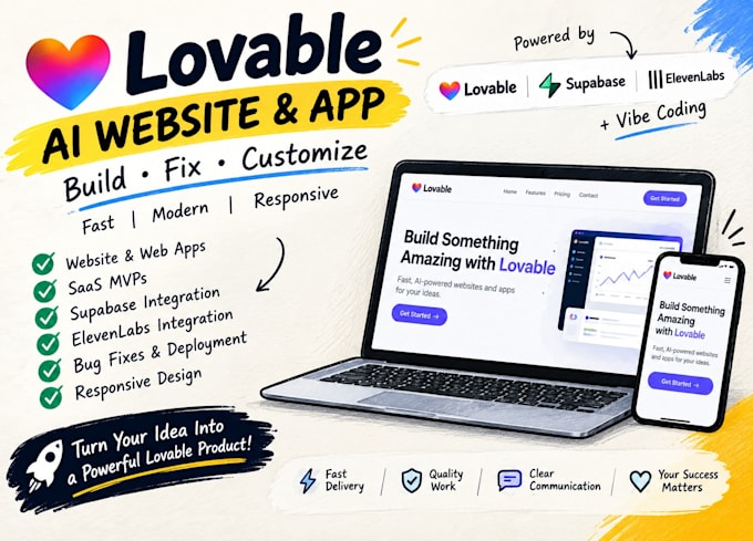 fix, debug lovable ai website saas mvp with supabase lovable expert to shopify