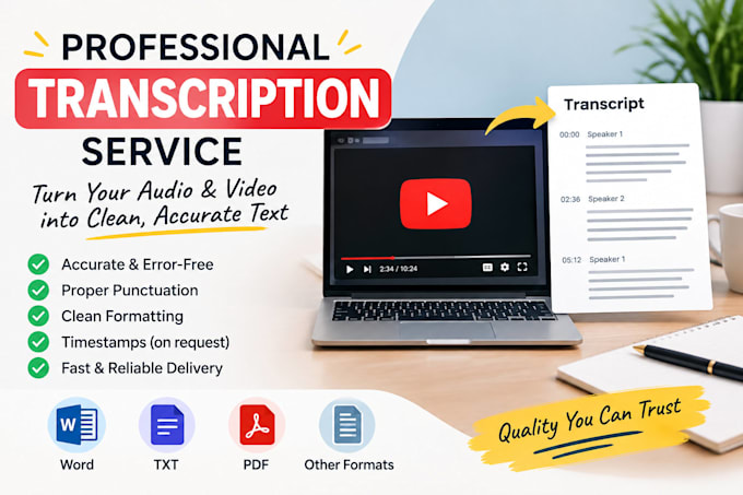 do youtube transcription for you