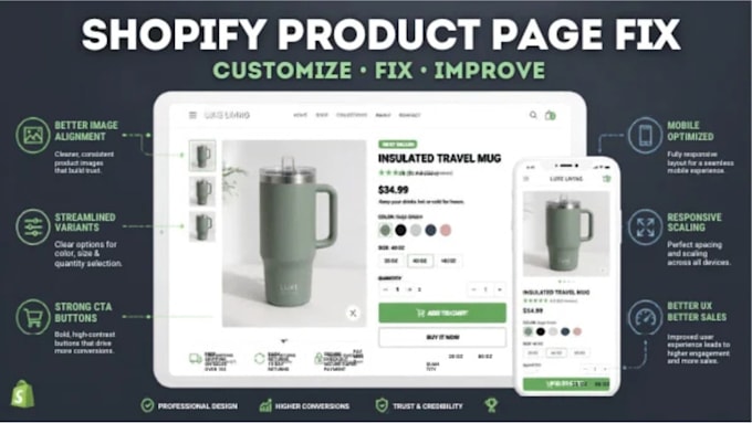 customize your shopify product page fix layout issues