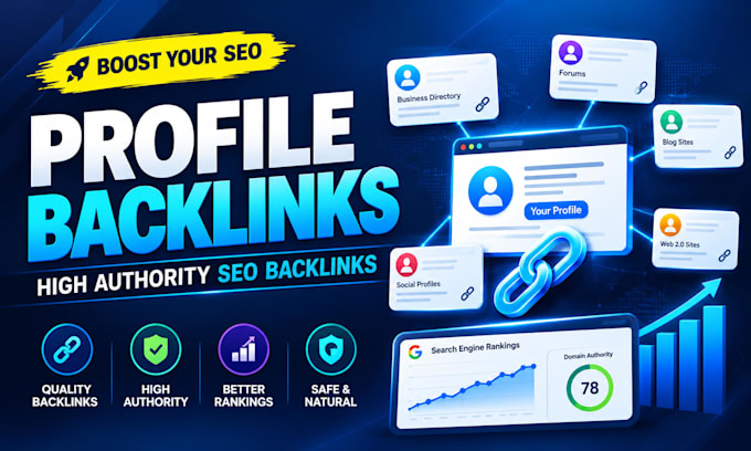 build high da profile backlinks for SEO and link building