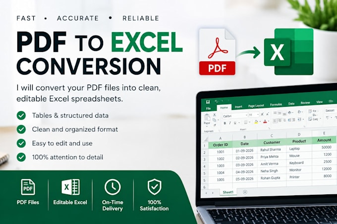 convert PDF files to editable excel spreadsheets