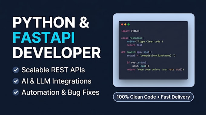develop python rest apis, automation scripts, and ai integrations