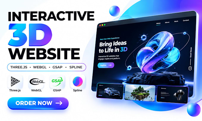build interactive 3d animated website spline threejs webgl gsap scroll animation