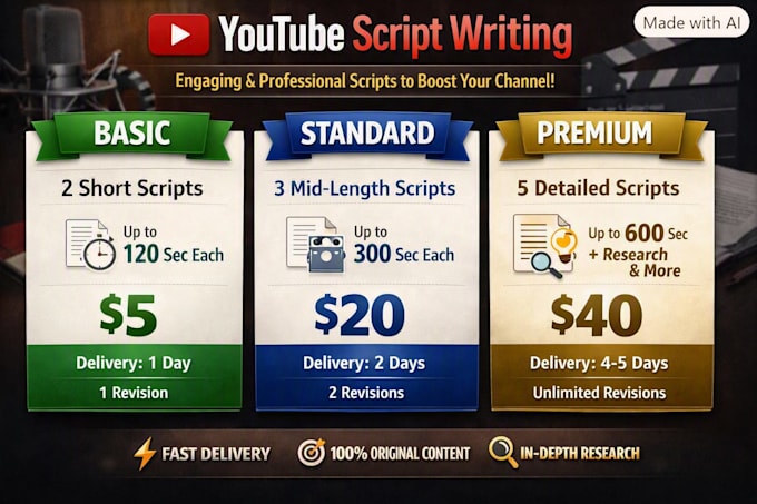 write creative video scripts for social media
