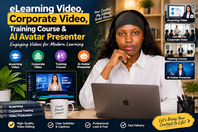 e learning video, corporate video, training course, ai avatar presenter