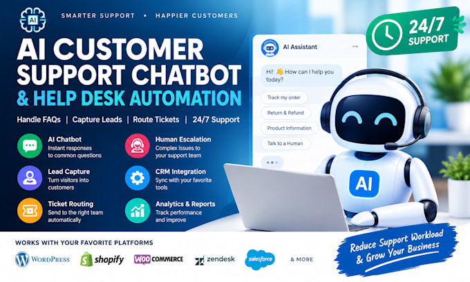 build an ai customer support chatbot and helpdesk automation