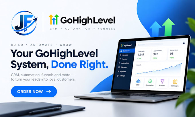 build gohighlevel CRM automation, workflows and sales funnels