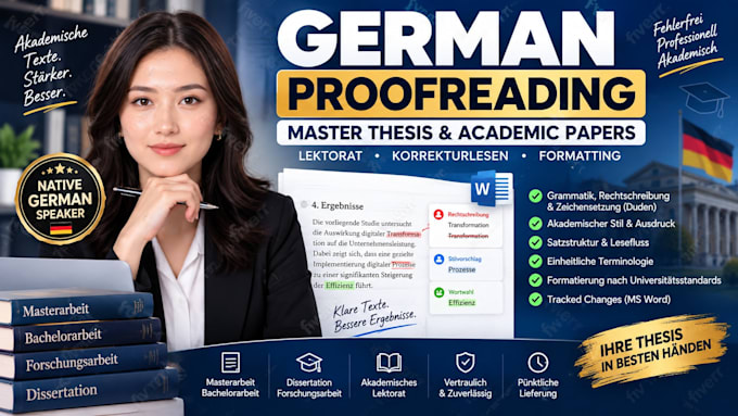proofread academic master thesis manuscripts using native deutsch rules