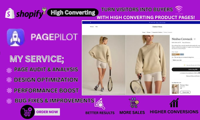 build a high converting shopify product page using pagepilot