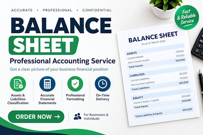 prepare financial statements and balance sheet