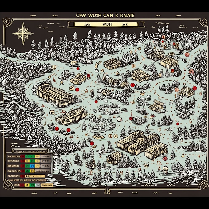 create a custom map illustration in vector style