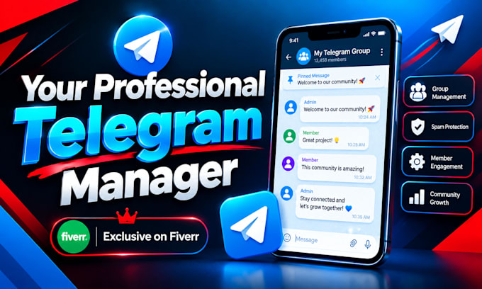 be your telegram community manager