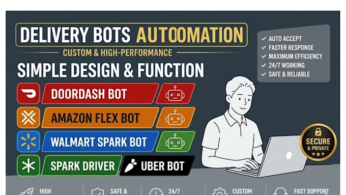 doordash bot instacart bot spark driver bot uber bot amazon flex bot roadie bot