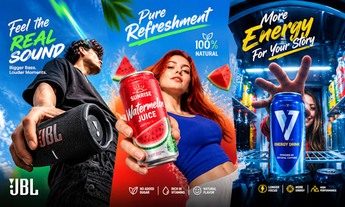 design a premium static ad for your product or brand