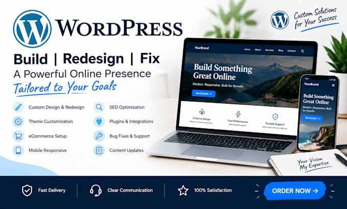 wordpress website design redesign