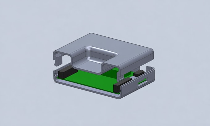 3d cad modeling, plastic enclosure, snap fit, injection molding, product design
