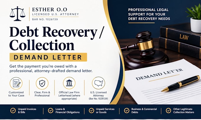 draft a debt collection or debt recovery demand letter