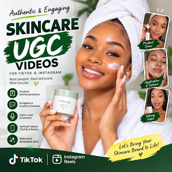 create authentic skincare ugc for tiktok and instagram