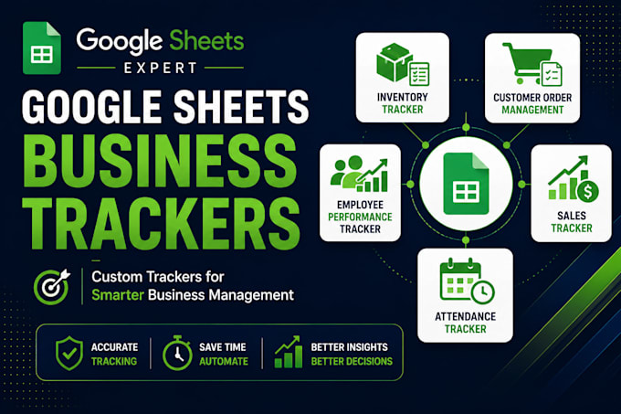 create custom google sheets business trackers