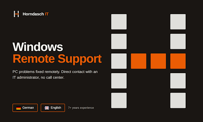 fix your windows PC remotely in german or english