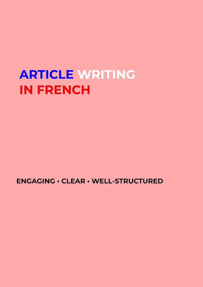 write engaging articles and blog posts in french