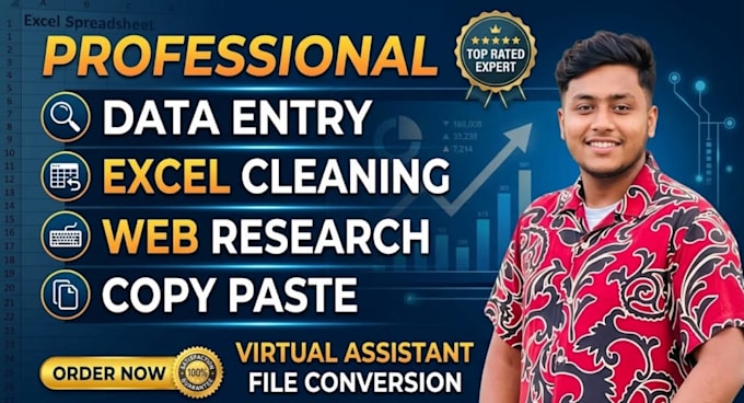 do data entry, excel cleaning, and copy paste work