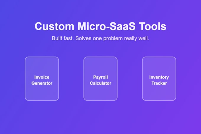 build a custom micro saas tool for your small business