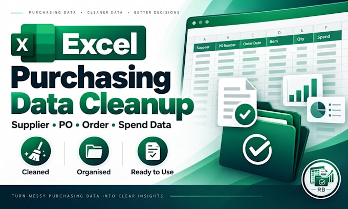 clean and organise your purchasing data in excel