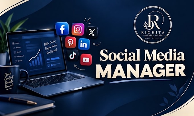 be your social media manager , brand post designer