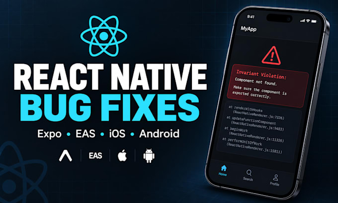 fix react native expo ios and android app bugs