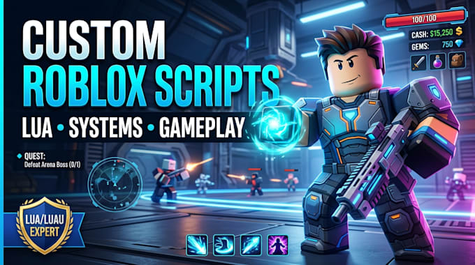 write roblox script, roblox lua, bug fixing, UI scripting, inventory systems