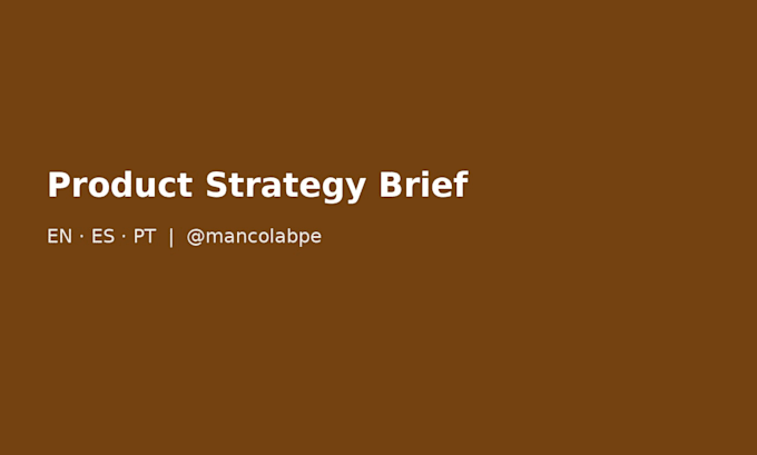 write a product strategy one pager with problem bet and next steps