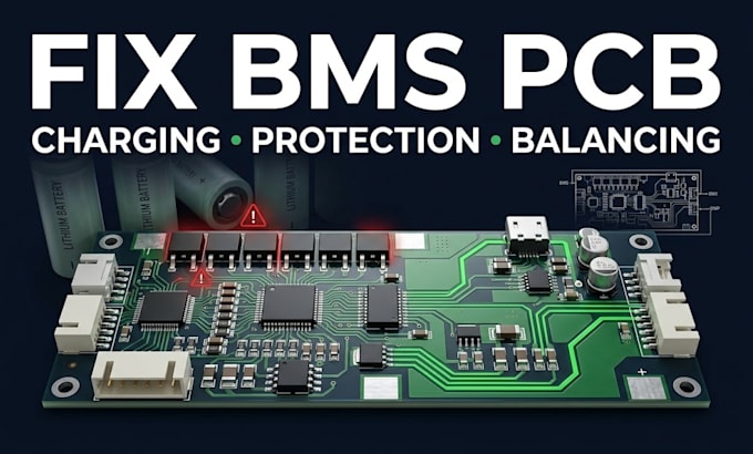 fix lithium battery bms pcb and charging circuit problems