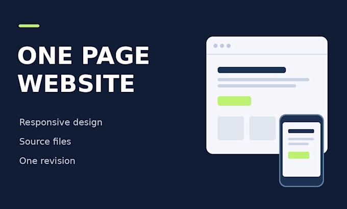 build a clean one page website for your small business
