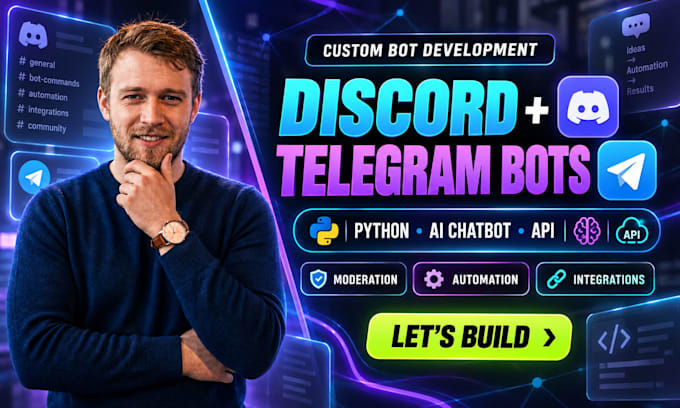 build custom discord and telegram bots with ai and python automation