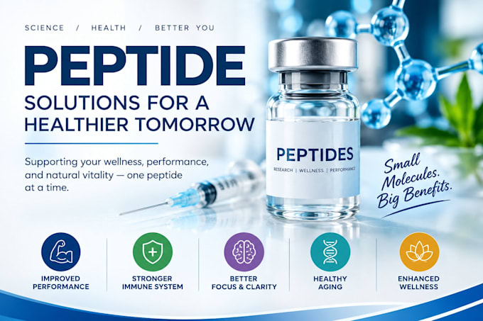 design a professional peptide website, research peptide store