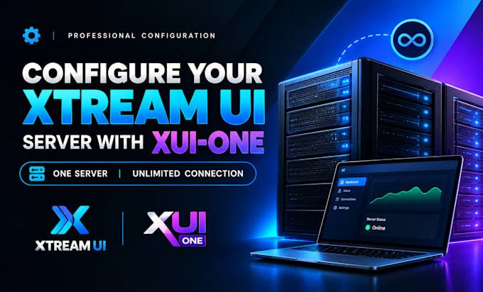 conf your xtream ui server with xui one server with unlimited connection