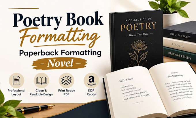 poetry book formatting paperback formatting novel