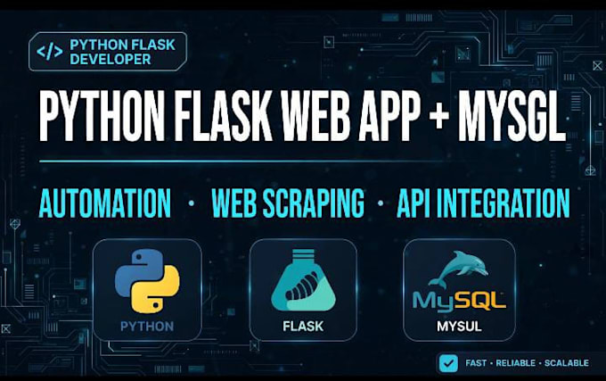 build python flask web app with mysql