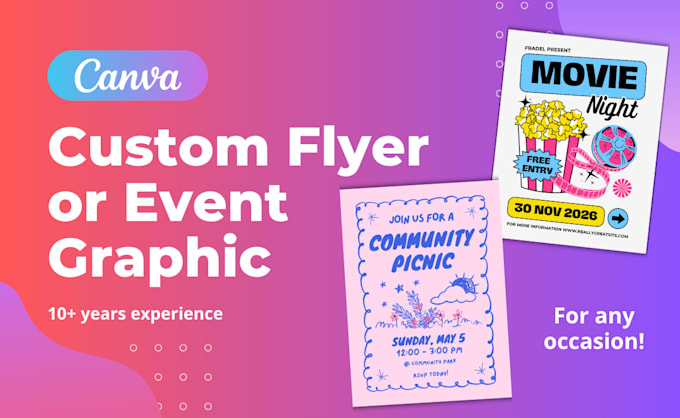 design a custom flyer, poster, or event graphic