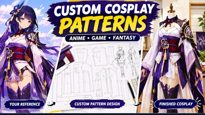 create custom cosplay sewing patterns for anime and games costumes