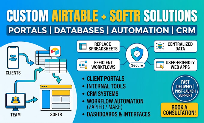 build a custom airtable database and automation system