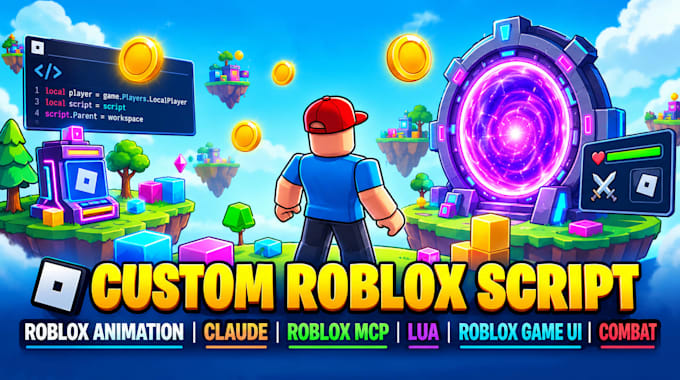 custom roblox script roblox animation claude roblox mcp lua roblox gameui combat