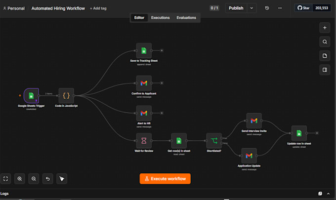 build an automated recruitment and HR workflow