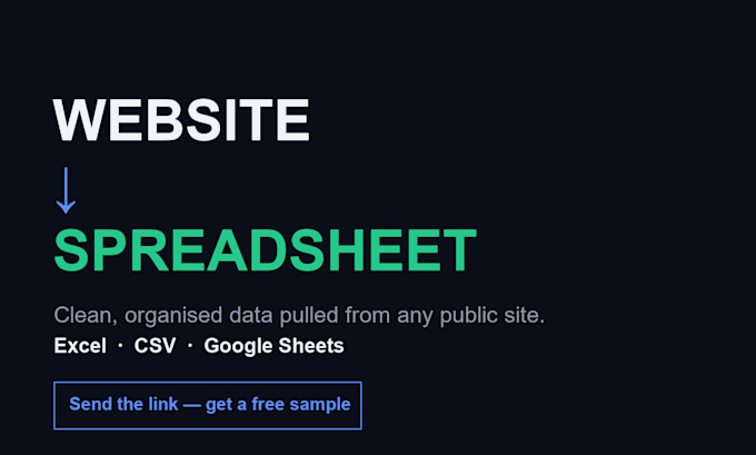 scrape any website into a clean organised spreadsheet