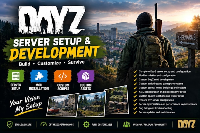 build dayz server setup, dayz mod, dayz script, dayz assets